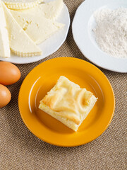 cheese pie on the table