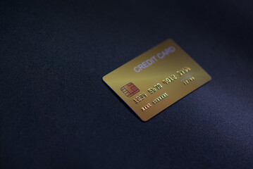 Focus Close-up credit cards cards with a black background