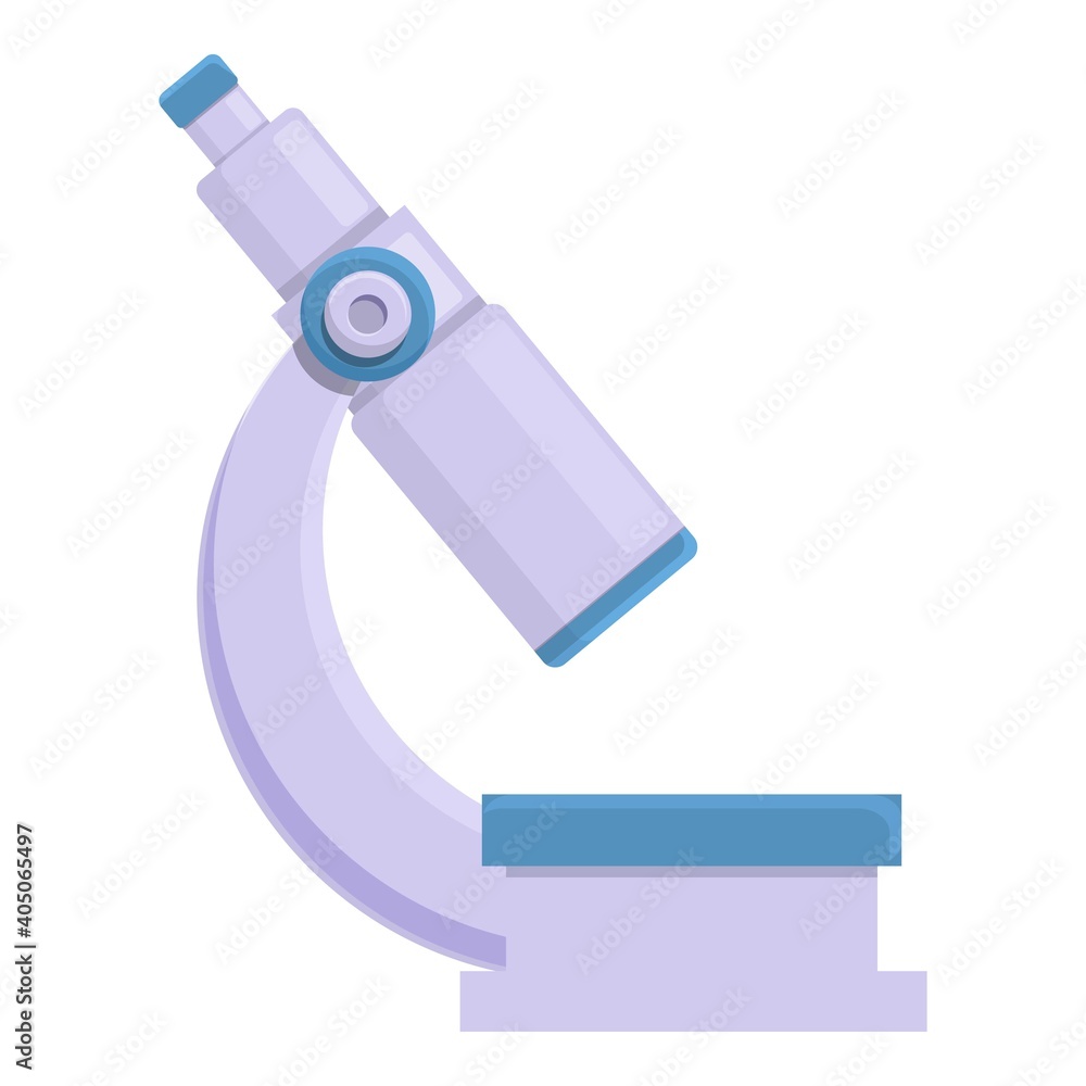 Poster school microscope icon. cartoon of school microscope vector icon for web design isolated on white ba