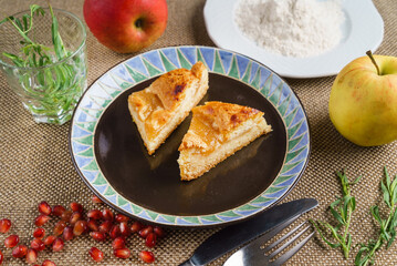 apple cake on the table