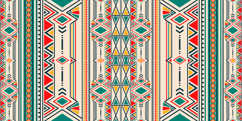 Ikat geometric folklore ornament for ceramics, wallpaper, textile, web, cards. Ethnic pattern. Border ornament. Native american design, Navajo. Mexican motif, Aztec ornament