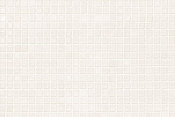 Cream pastel ceramic wall and floor tiles abstract background. Design geometric mosaic texture decoration of the bedroom. Simple seamless pattern for backdrop advertising banner poster or web.