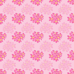 Seamless pattern design with pink plumera