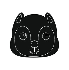 children's drawing of baby fox on white background