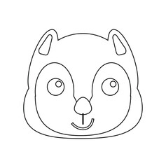 children's drawing of baby fox on white background