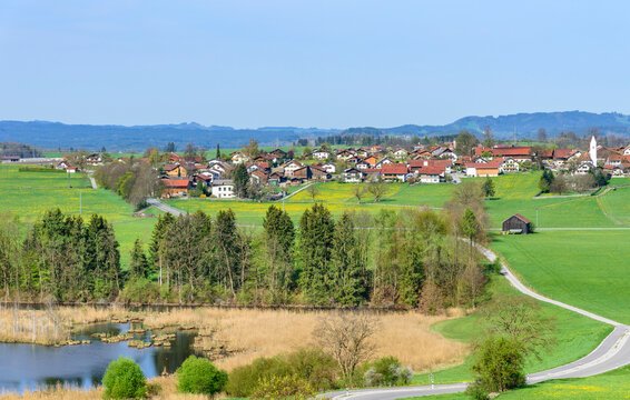 Ausblick auf Hofheim im bayrischen Oberland