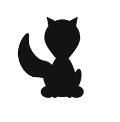 children's drawing of baby fox on white background