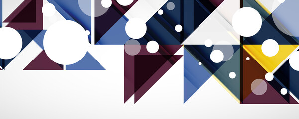 Obraz premium Set of vector triangle geometric backgrounds. Vector illustration for covers, banners, flyers and posters and other designs
