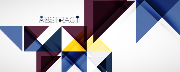 Set of vector triangle geometric backgrounds. Vector illustration for covers, banners, flyers and posters and other designs