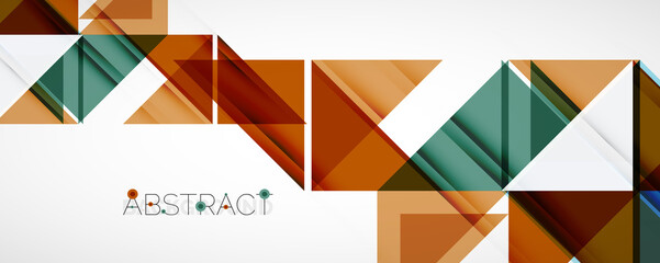 Fototapeta premium Set of vector triangle geometric backgrounds. Vector illustration for covers, banners, flyers and posters and other designs