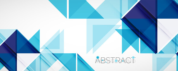 Geometric abstract background. Techno color triangle shapes. Vector illustration for covers, banners, flyers and posters and other designs