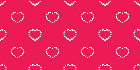 heart seamless pattern valentine vector cartoon tile background scarf isolated repeat wallpaper doodle illustration red design