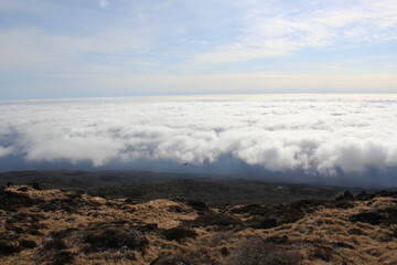 clouds over the mountain