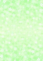 かわいい花が咲く新緑の背景イラスト no.12