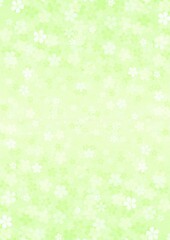 かわいい花が咲く新緑の背景イラスト no.11