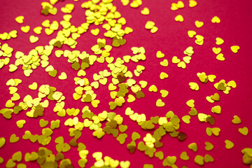 Heart on a red background as a sign of Valentine's Day