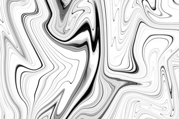 The texture of black and white marble for a pattern of packaging in a modern style. Beautiful drawing with the divorces and wavy lines in gray tones for wallpapers and screensaver.
