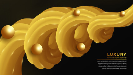 Luxury Modern Background with 3D Fluid Shapes