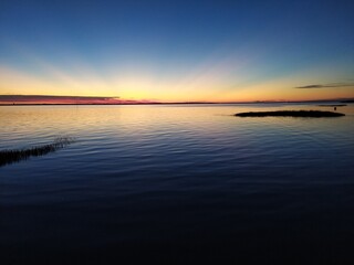 Coucher de soleil sur le bassin d'arcachon