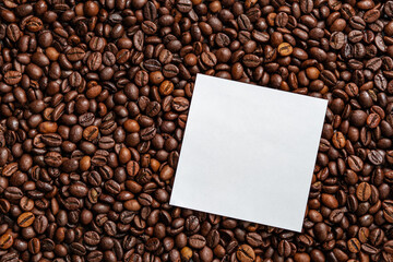 beautiful background with whole grains beans flavored coffee for restaurant and menu advertising