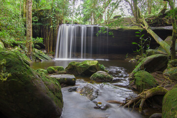 Wangkwang waterfall at Phu Kradueng national park, Loei Province, Thailand