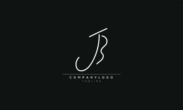 JB BJ J3 J AND B Abstract initial monogram letter alphabet logo design
