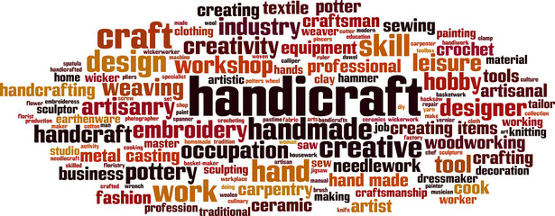 Handicraft word cloud
