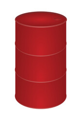 Red oil barrel. vector illustration