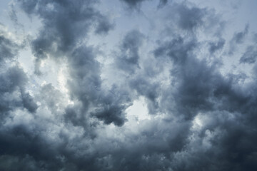 Dark dramatic windstorm clouds sky