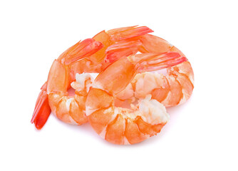 shrimps on a white background