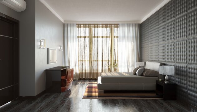 modern apartment interior, 3D illustration
