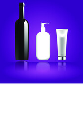 wine lotion alcohol bottle body bath face cosmetic product
