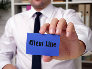  Juridical concept about Client Line with phrase on the page.