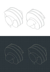 Helical Inducer isometric drawings