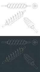 Spiral screw drawings