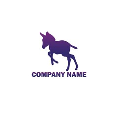 zebra dolphin icon logo with beautiful purple gradations