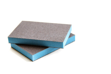 sponges for washing dishes for metal on a white background