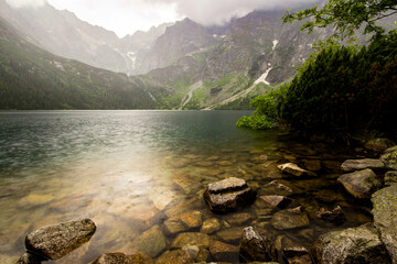 Fototapeta Scenic View Of Lake Against Mountains obraz