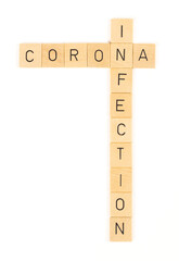 Corona infection letters, isolated