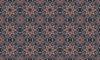 Dry brown autumn abstract leaf backgroudn with mandala shape