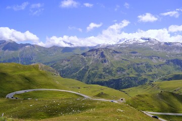Fototapeta na wymiar Mountain Alps Austria, Grossglockner High Alpine Road