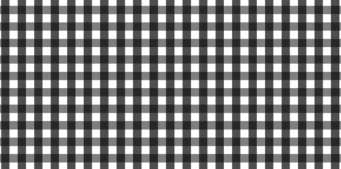 Horizontal black and white Gingham pattern Texture from rhombus/squares for - plaid, clothes, shirts, dresses, paper, bedding, blankets, quilts and other textile products. Vector illustration
