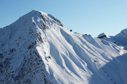 Ski Slope In The Caucasus (Rosa Khutor)