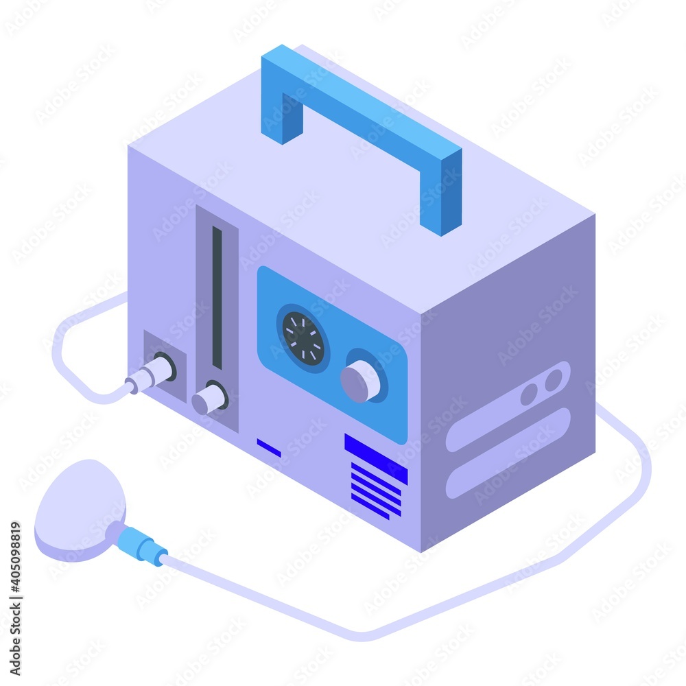 Poster lung ventilator icon. isometric of lung ventilator vector icon for web design isolated on white back