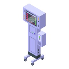 Breath ventilator icon. Isometric of breath ventilator vector icon for web design isolated on white background