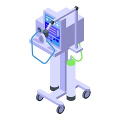 Medical ventilator machine icon. Isometric of medical ventilator machine vector icon for web design isolated on white background