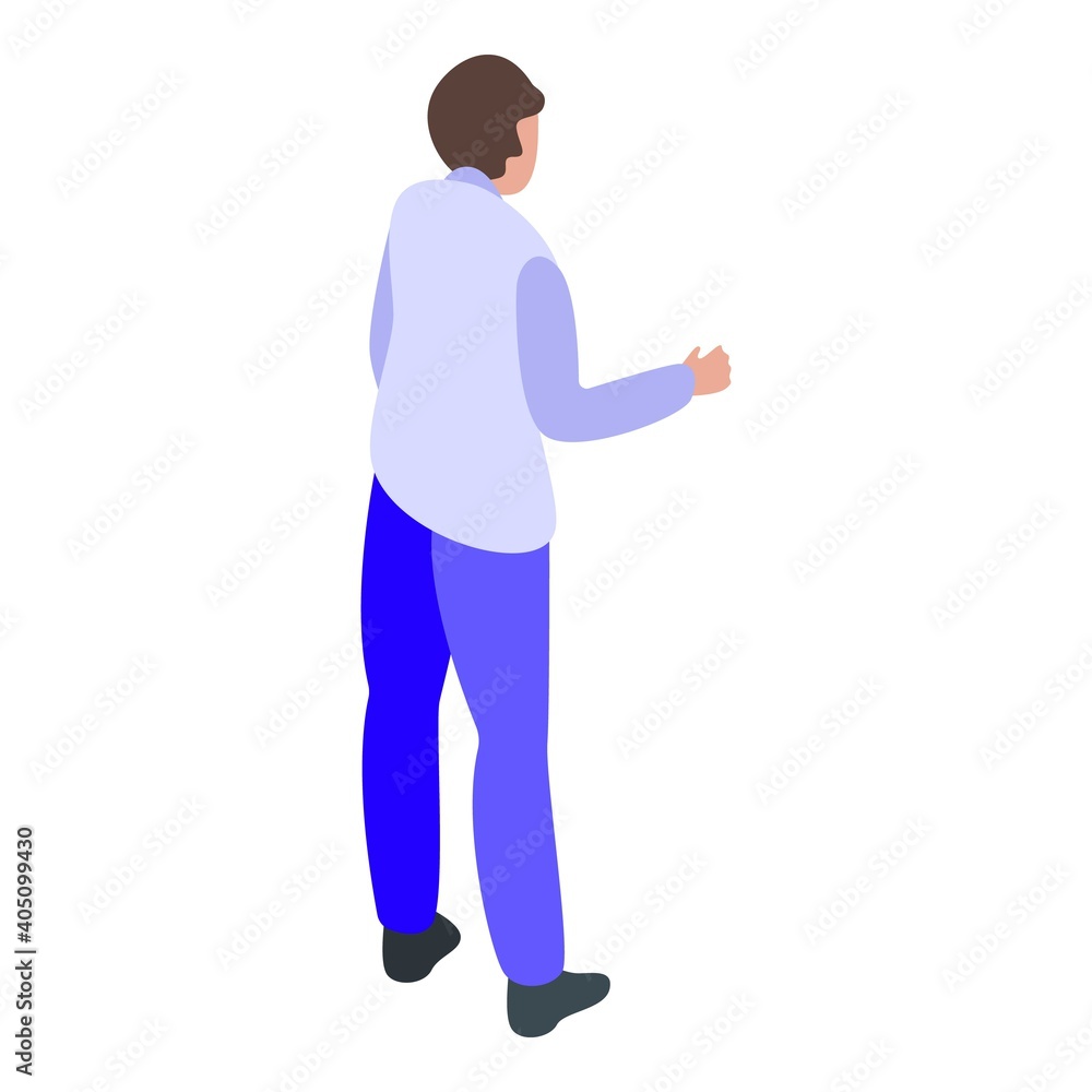 Poster man candidate icon. isometric of man candidate vector icon for web design isolated on white backgrou