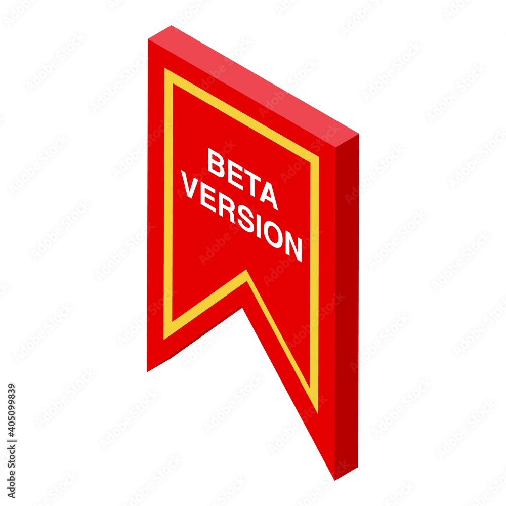 Poster trial version icon. isometric of trial version vector icon for web design isolated on white backgrou