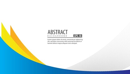 Abstract background with yellow and blue colour, minimalist, modern, white background. Vector illustration