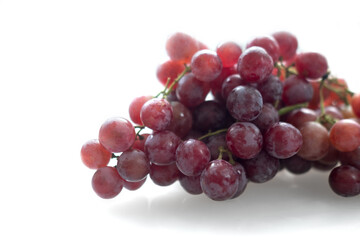 Fresh of purple grape isolated on a white